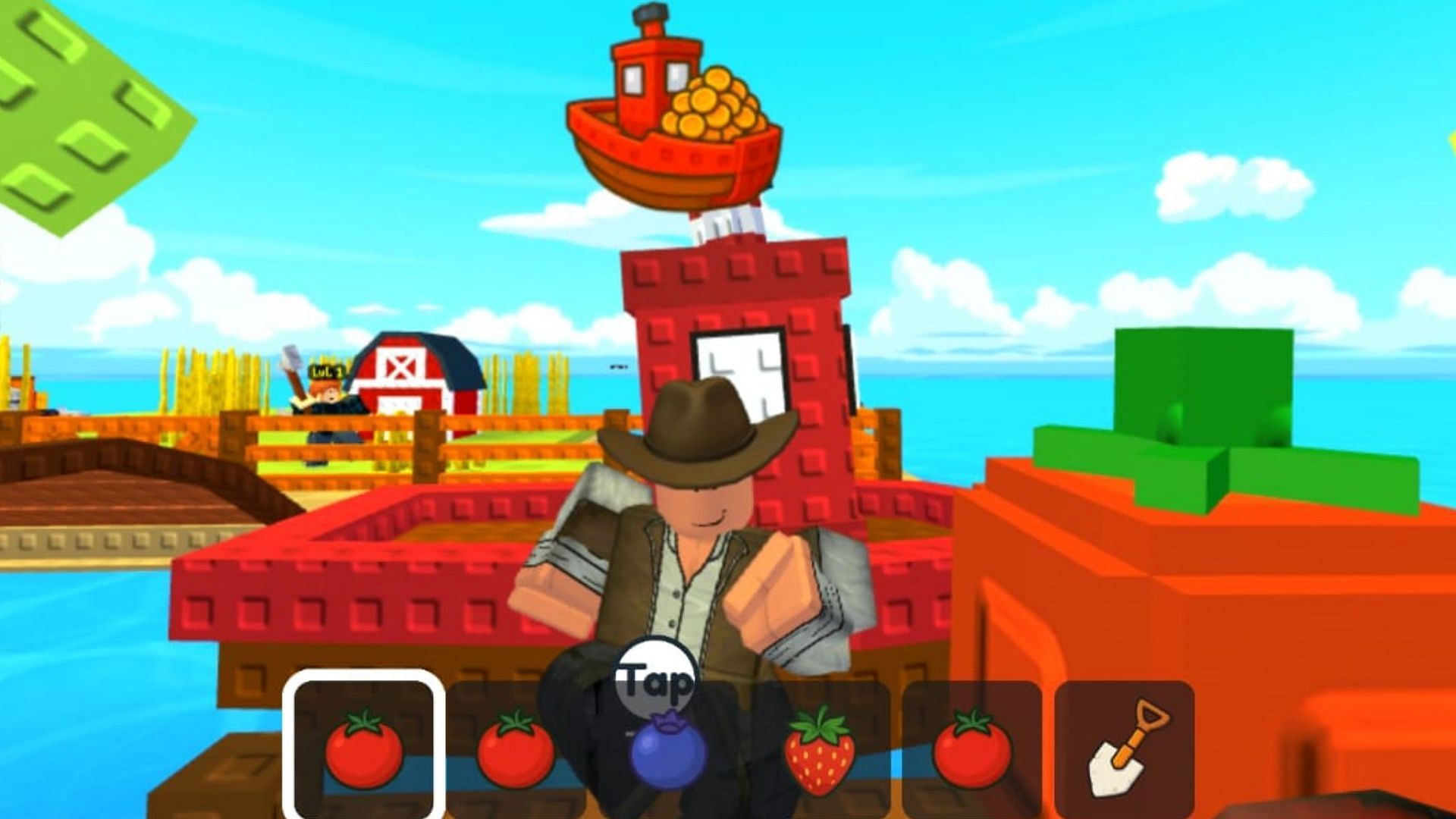 The NPC Merchant in the game (Image via Roblox)